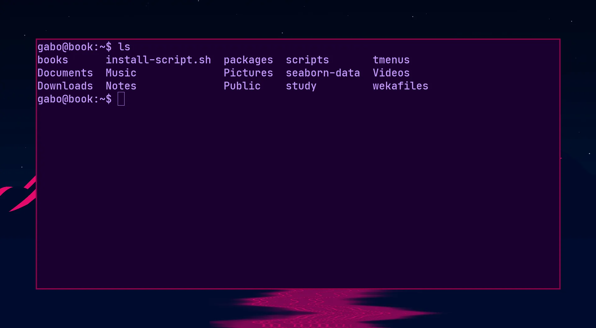 The ls command